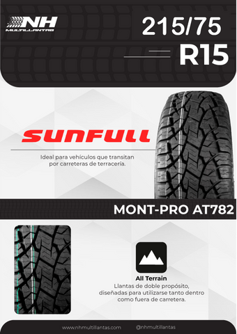 LLANTA SUNFULL MONT-PRO AT782 215/75R15 100S TODO TERRENO