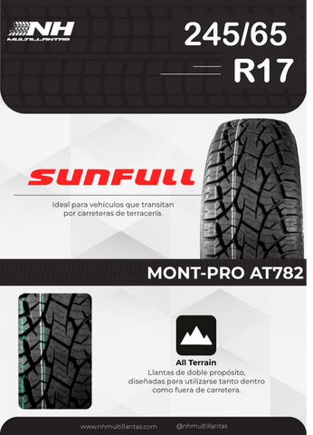 LLANTA SUNFULL MONT-PRO AT782 245/65R17 107T TODO TERRENO