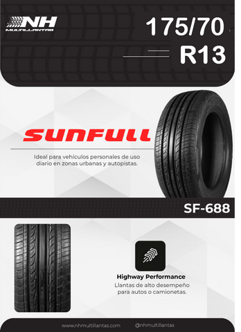 LLANTA SUNFULL SF-688 175/70R13 82T