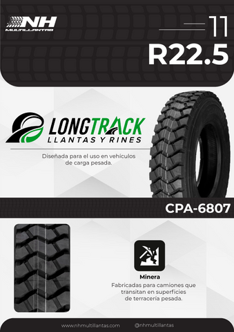 LLANTA LONGTRACK CPA-6807 11R22.5 146/143J MINERA