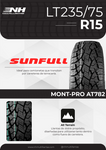 LLANTA SUNFULL MONT-PRO AT782 LT235/75R15 104/101R 6PR TODO TERRENO