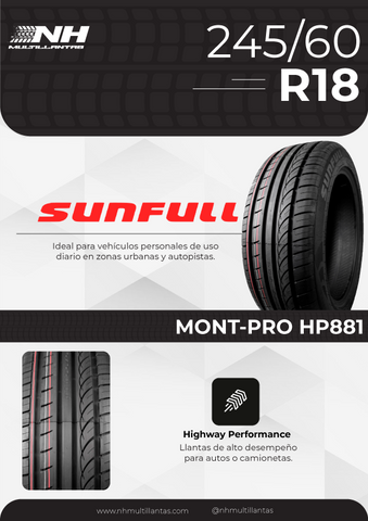 LLANTA SUNFULL MONT-PRO HP881 245/60R18 105V